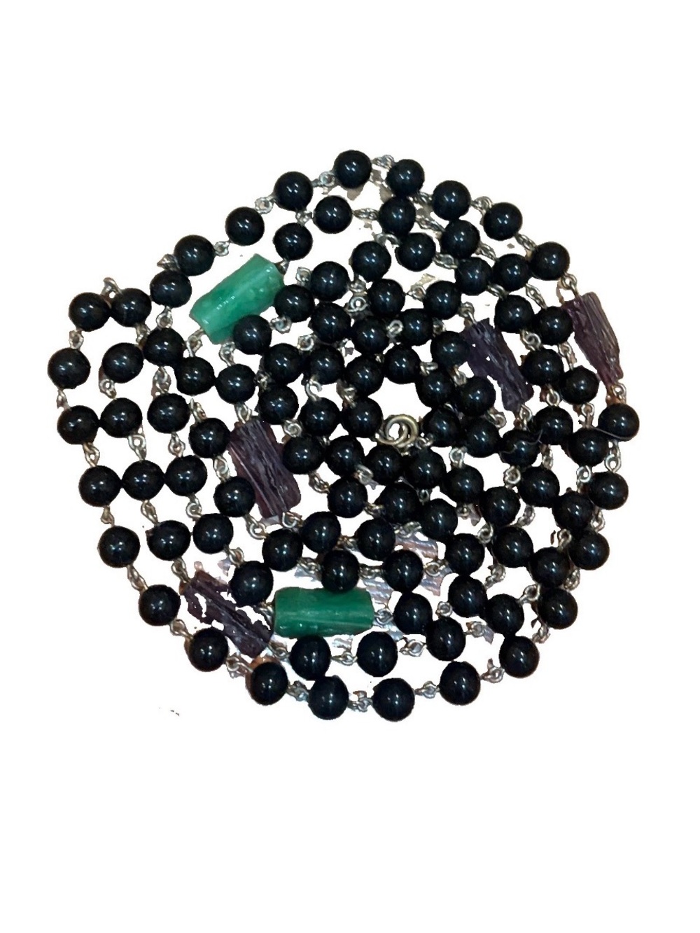 1920s Czech Flapper Necklace • Attributed to Neiger Brothers • Glass 55”